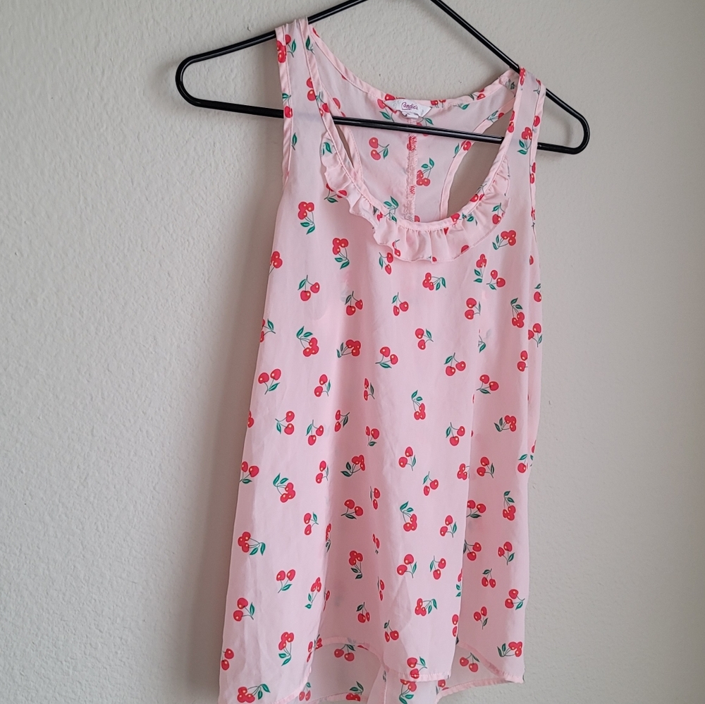 Candies pink cherry top
